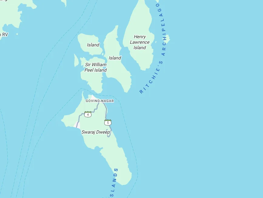 Map of the main dive sites around Havelock Island, Andaman