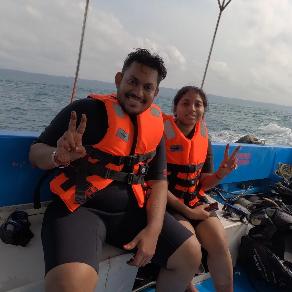 Guests on the boat before boat diving in Andaman