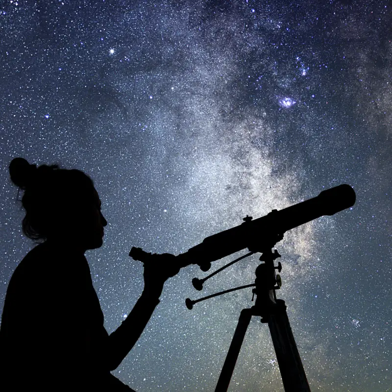 Stargazing with telescope under Milky Way at Havelock Island, Andaman