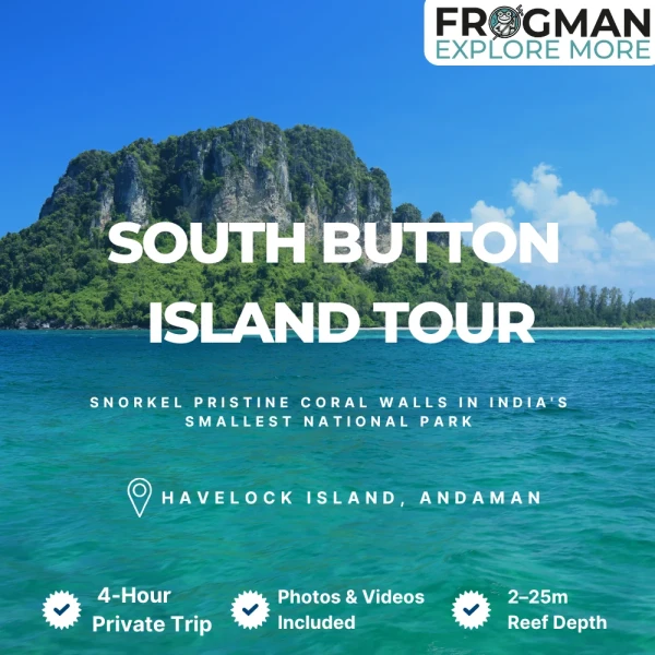 South Button Island tour from Havelock - snorkel India's smallest national park