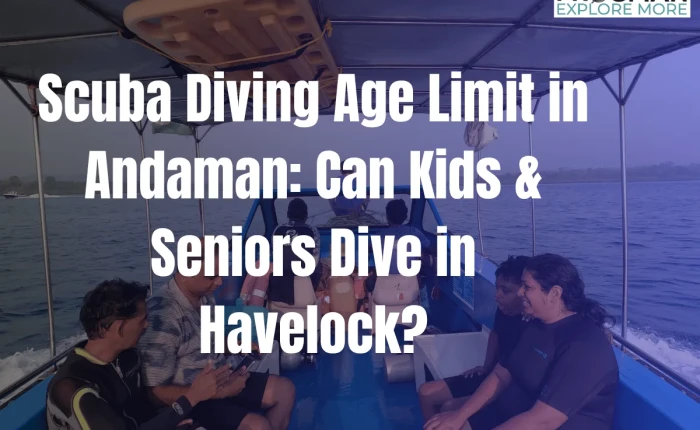 Scuba diving age limit in Andaman: a young diver and older guests on a Frogman dive boat heading out from Havelock